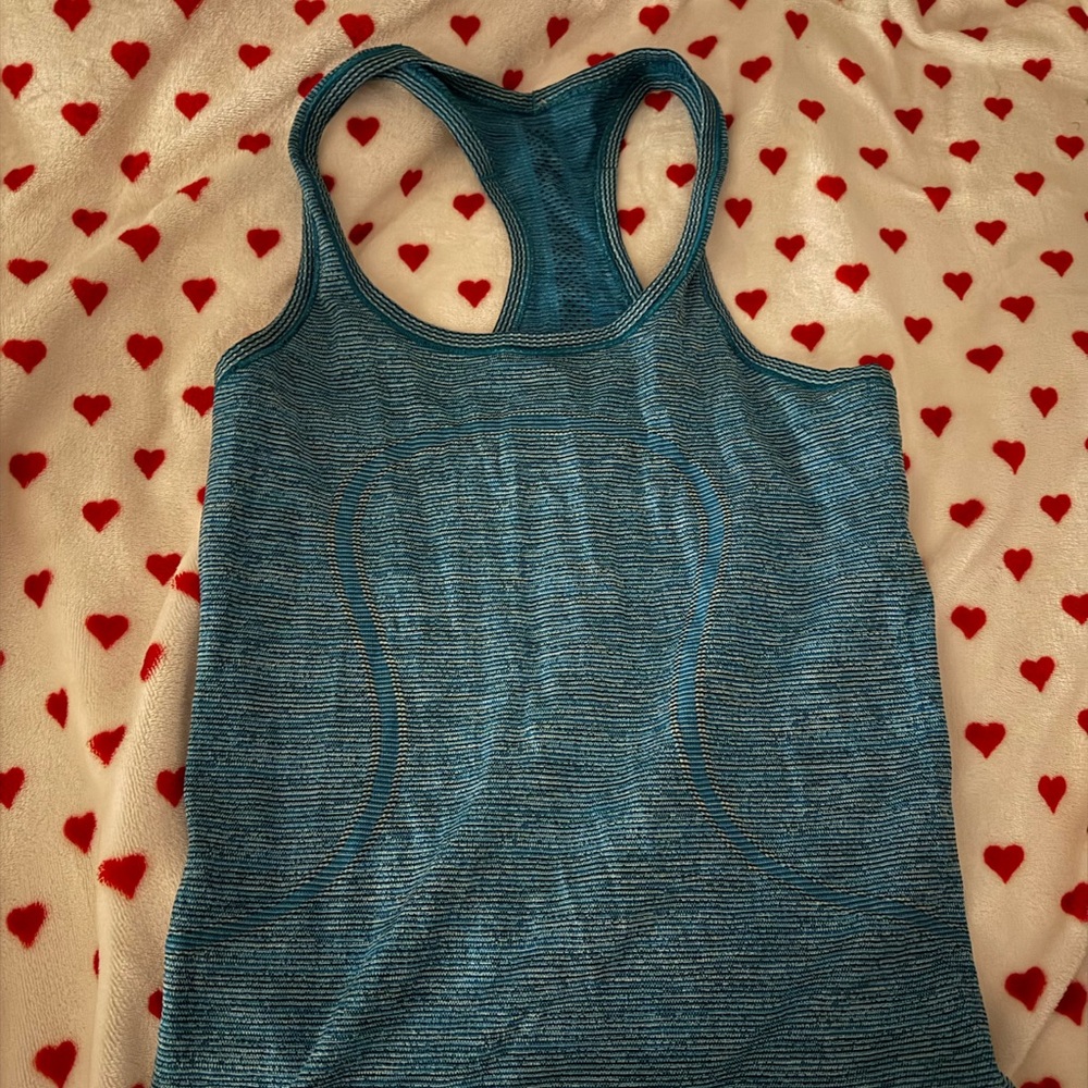 Women's Blue Racerback Tank Top LULU
